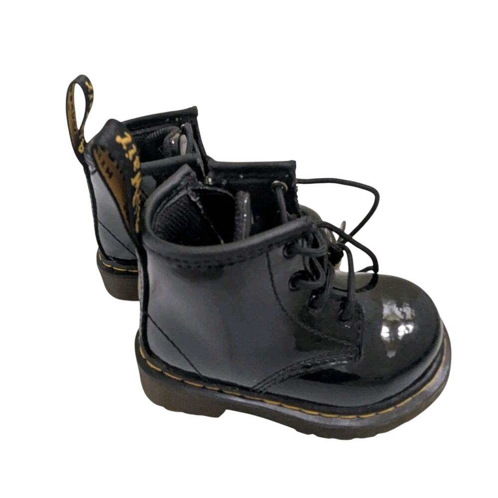 Dr. Martens Toddler size 4 Black Boots Patent Leather Shoes
